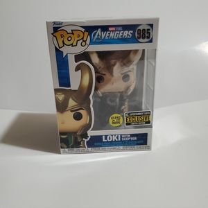 Loki with Scepter Entertainment Earth Exclusive Funko #985 free vinyl protector